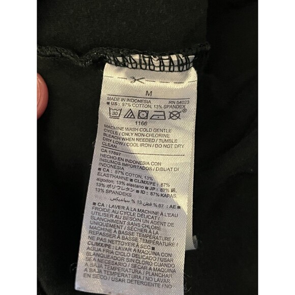 Old Navy Leggings Womens Medium Black White Grid Print Stretch Pull On Cotton - Picture 8 of 8